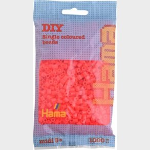 Hama Midi Perler - Neon Rd - 1.000 Stk - 207-35