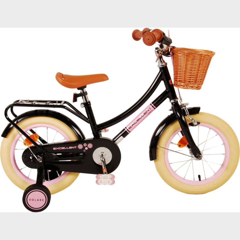 Volare - Brnecykel Med Stttehjul - 14'' - Excellent - Sort