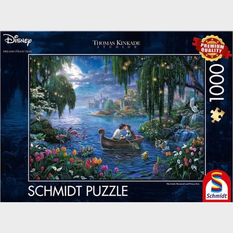 Disney Puslespil - Thomas Kinkade - Den Lille Havfrue - 1000 Brikker - Schmidt