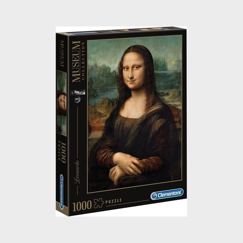 Clementoni Puslespil - Leonardo Mona Lisa - Museum - 1000 Brikker