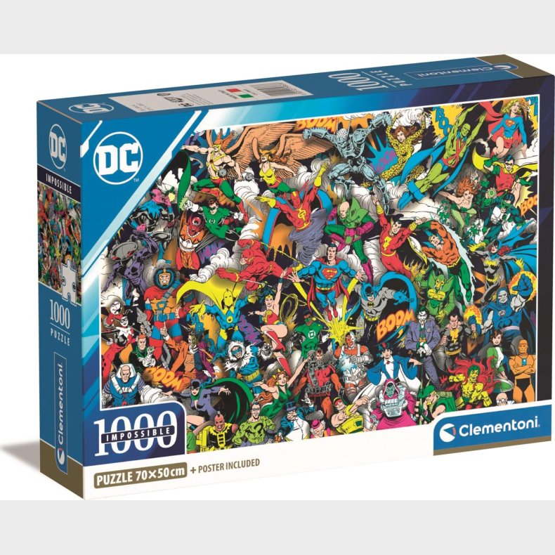 Clementoni Puslespil - Justice League - Impossible Dc Comics - 1000 Brikker