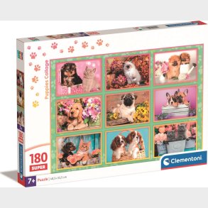 Clementoni Puslespil - Hvalpe Og Killinger - Super - 180 Brikker