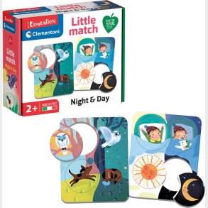 Clementoni Education - Little Match - Night & Day - 6 Mini Puslespil