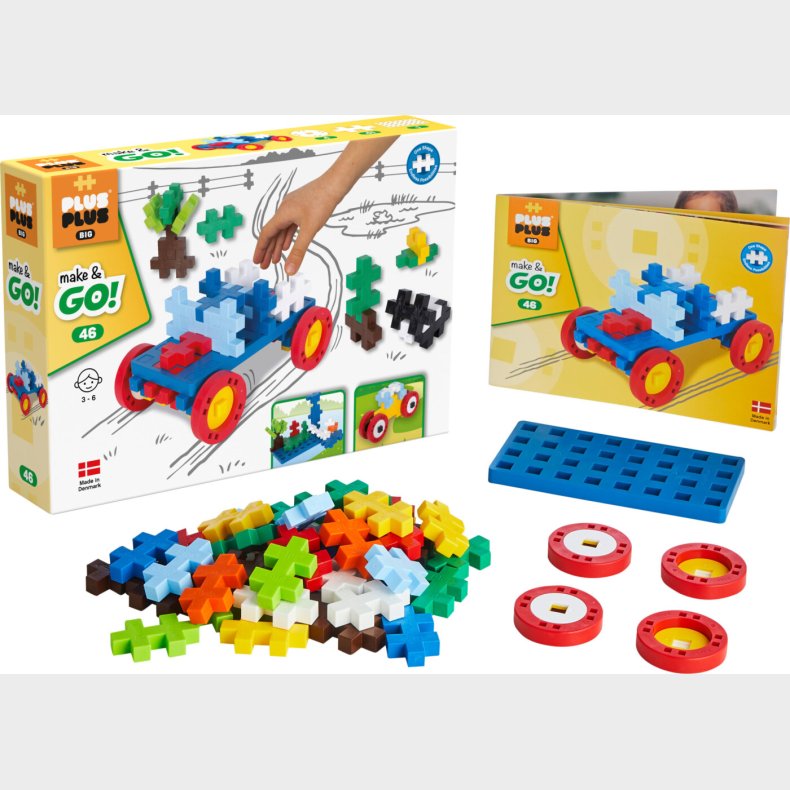Plus-plus Big - Make And Go - Bil Byggest - 46 Dele