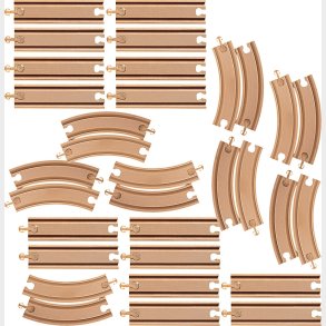 Viga Togbane - Togskinner I Tr - Lige Og Kurvet - 32 Stk