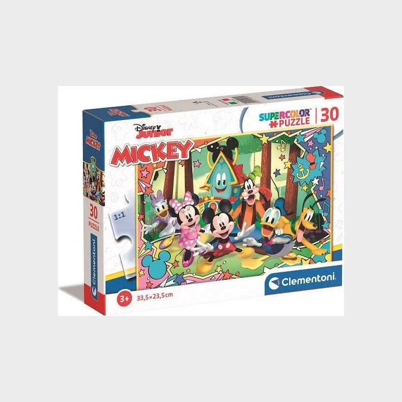 Mickey Mouse Puslespil - Disney Junior - 30 Brikker - Clementoni