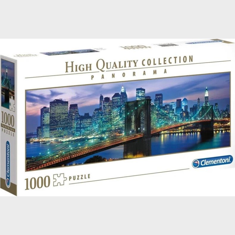 Clementoni Puslespil - Brooklyn Bridge - High Quality Panorama - 1000 Brikker