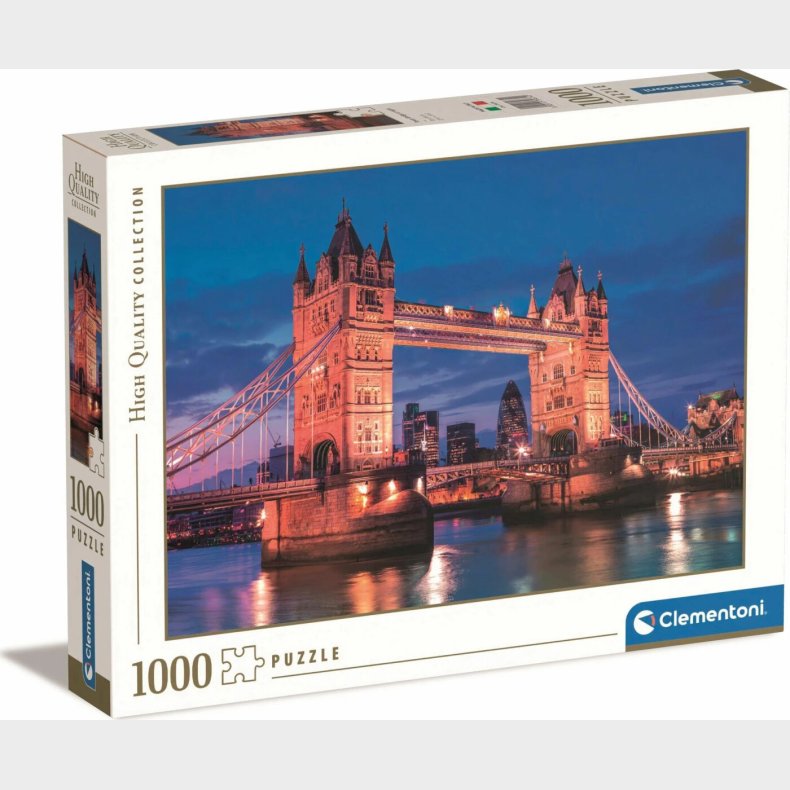 Clementoni Puslespil - Tower Bridge - High Quality - 1000 Brikker