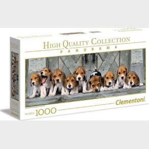 Clementoni Puslespil - Beagles - High Quality Panorama - 1000 Brikker