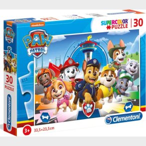 Paw Patrol Puslespil - Super Color - Clementoni - 30 Brikker