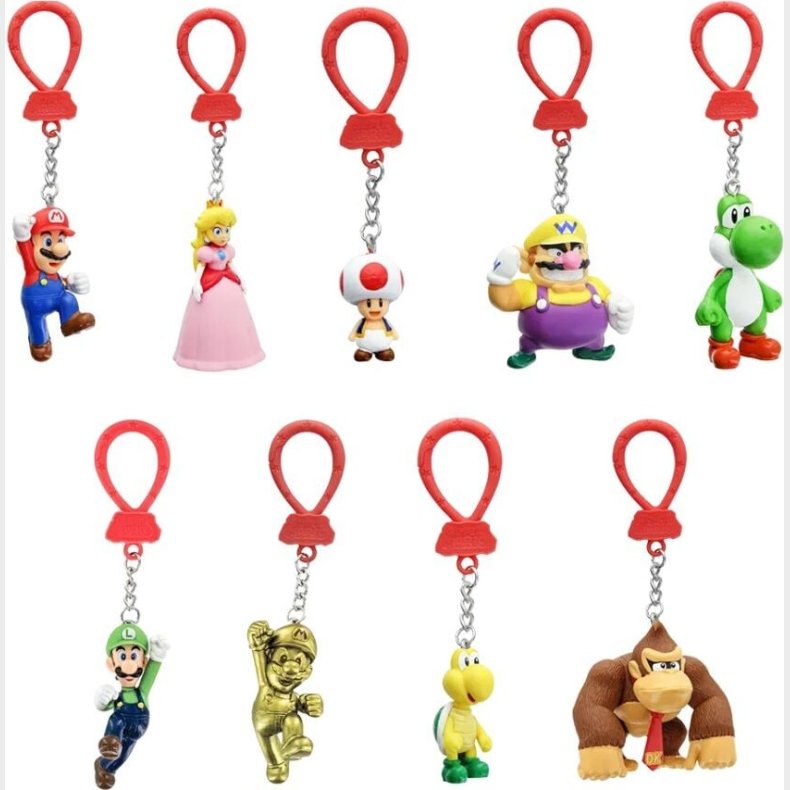 Super Mario Backpack Buddies Taskevedhng - Assorteret