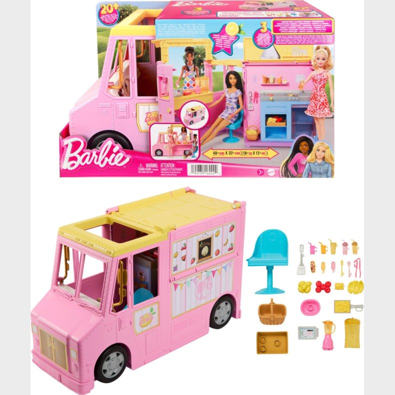 Barbie - Lemonade Truck Med Tilbehr - 25 Dele