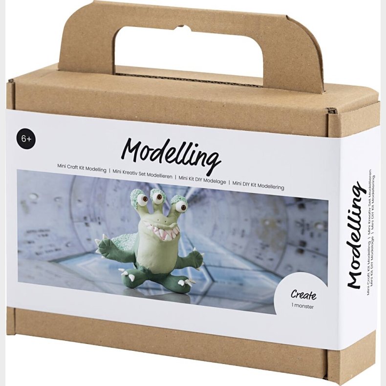 Mini Diy Kit - Silk Clay Og Foam Clay - Monster Lulu - Grn