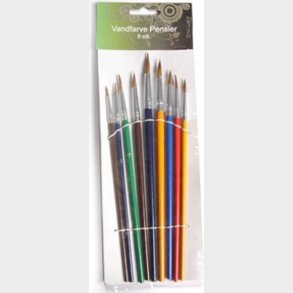 Vandfarvepenselst 9stk (hrd Pensel) - Artino