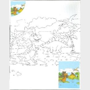 Malerlrred - Med Dinosaurer - 24x30 Cm - 18 Mm - Artino