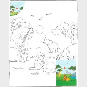 Malerlrred - Med Vilde Dyr - 24x30 Cm - 18 Mm - Artino