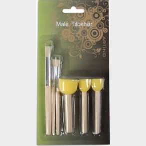 Stencil Penselst 6stk. Ass. - Artino