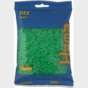 Hama Midi Perler - 3.000 Stk. - Transparent Grn - 201-16