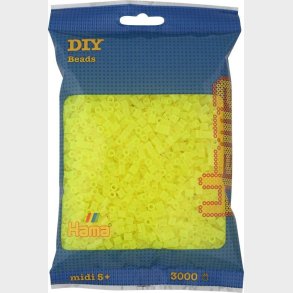 Hama Midi Perler - Neon Gul - 3.000 Stk. - 201-34