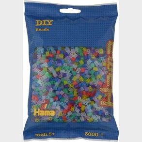 Hama Midi Perler - 3.000 Stk. - Transparent Mix - 201-53