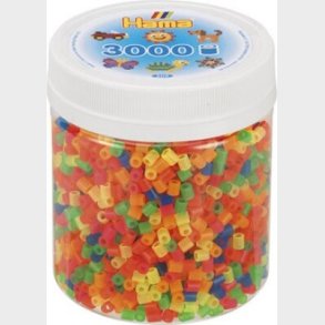 Hama Midi Perler - 3.000 Stk. - Bger Neon Mix - 209-51