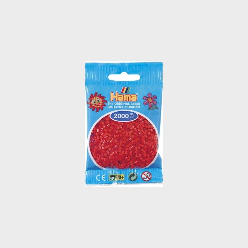 Hama Mini Perler - Rd - 2.000 Stk. - 501-05