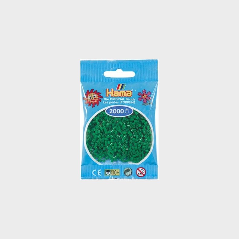 Hama Mini Perler - Grn - 2.000 Stk. - 501-10