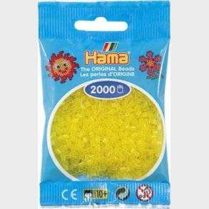 Hama Mini Perler - Transparent Gul - 2.000 Stk. - 501-14