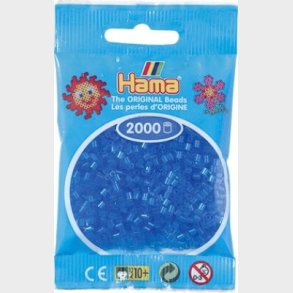 Hama Mini Perler - Transparent Bl - 2.000 Stk. - 501-15