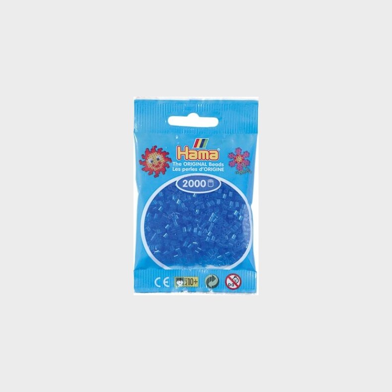 Hama Mini Perler - Transparent Bl - 2.000 Stk. - 501-15