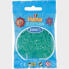 Hama Mini Perler - Transparent Grn - 2.000 Stk. - 501-16