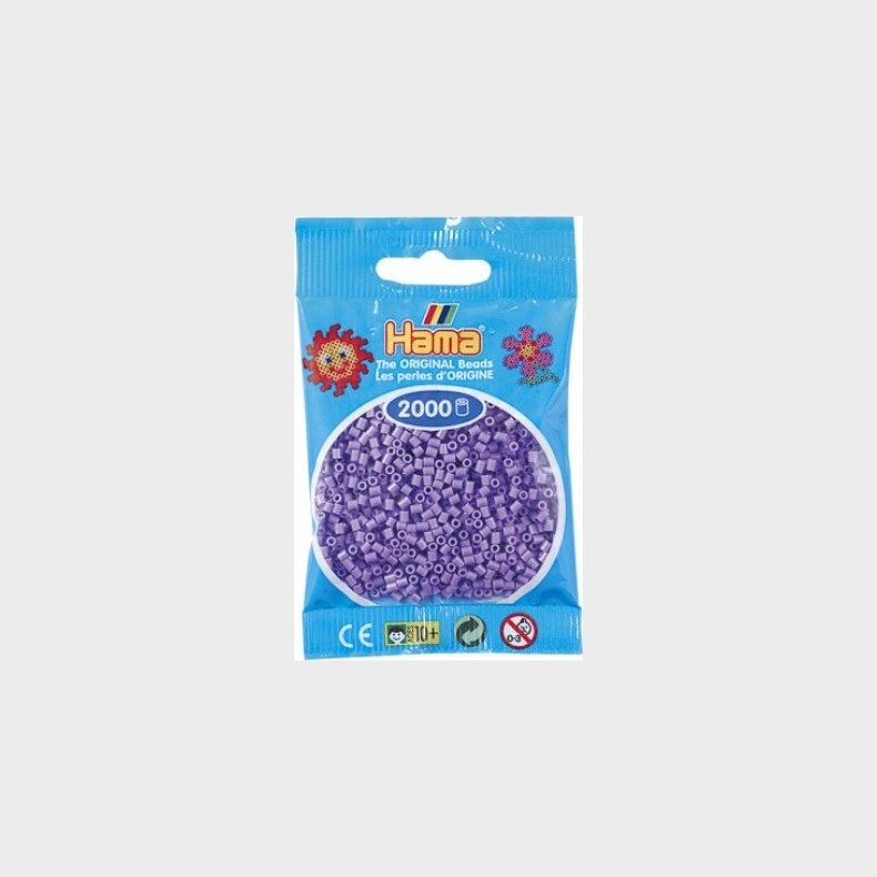 Hama Mini Perler - Pastel Lilla - 2.000 Stk. - 501-45