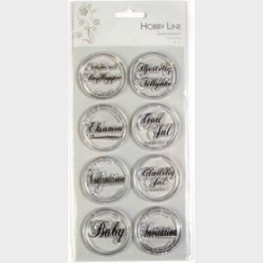 Stempelmotiver Mrkedage Ca. 44mm 8stk. - Hobby Line