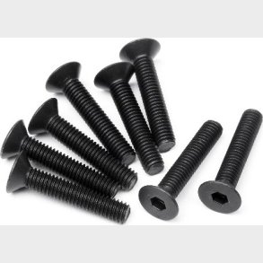 Flat Head Screw M3x16mm (hex Socket/8pcs) - Hp100557 - Hpi Racing