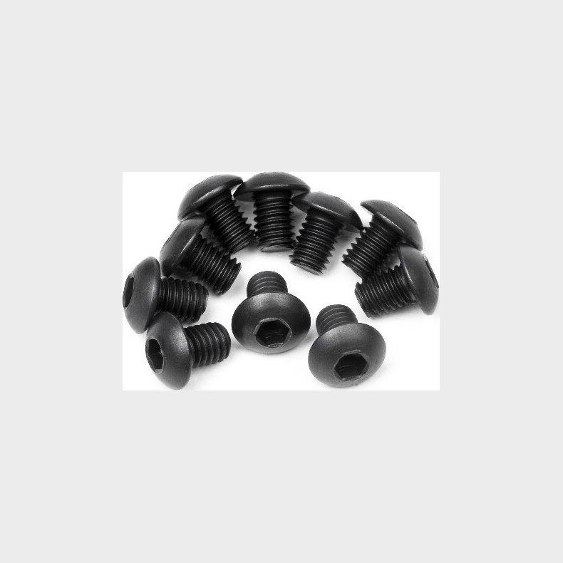 Button Head Screw M3x4mm (hex Socket/10pcs) - Hp100558 - Hpi Racing