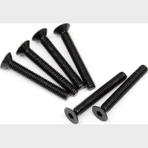 Flat Head Screw M4x30mm (hex Socket/6pcs) - Hp107908 - Hpi Racing