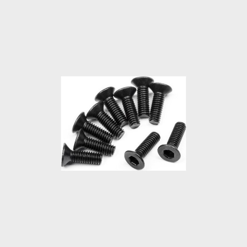 Flat Head Screw M2.5x8mm (hex Socket/10pcs) - Hp113719 - Hpi Racing