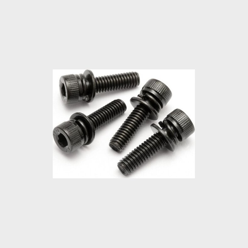 Cap Head Screw M4x15mm With Washer (4pcs) - Hp15479 - Hpi Racing