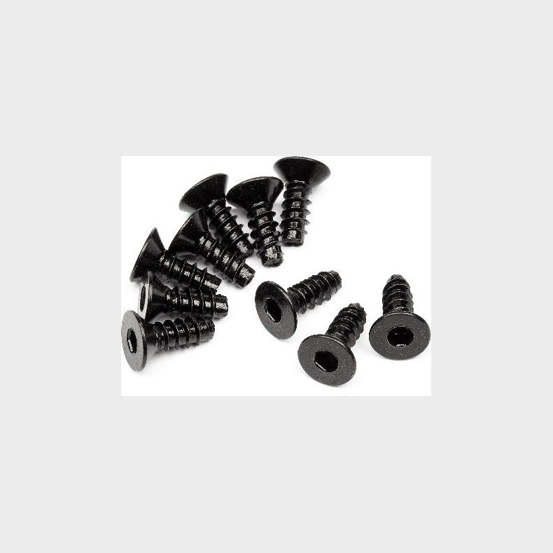 Tp. Flat Head Screw M3x8mm (hex Socket/10pcs) - Hp94303 - Hpi Racing