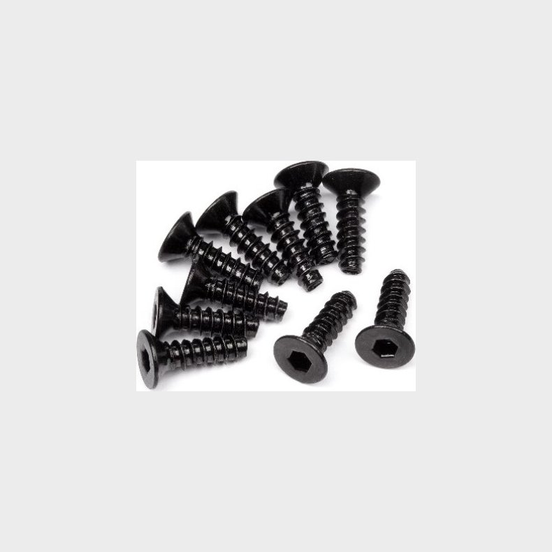 Tp. Flat Head Screw M3x10mm (hex Socket/10pcs) - Hp94304 - Hpi Racing