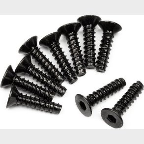 Tp. Flat Head Screw M3x12mm (hex Socket/10pcs) - Hp94305 - Hpi Racing