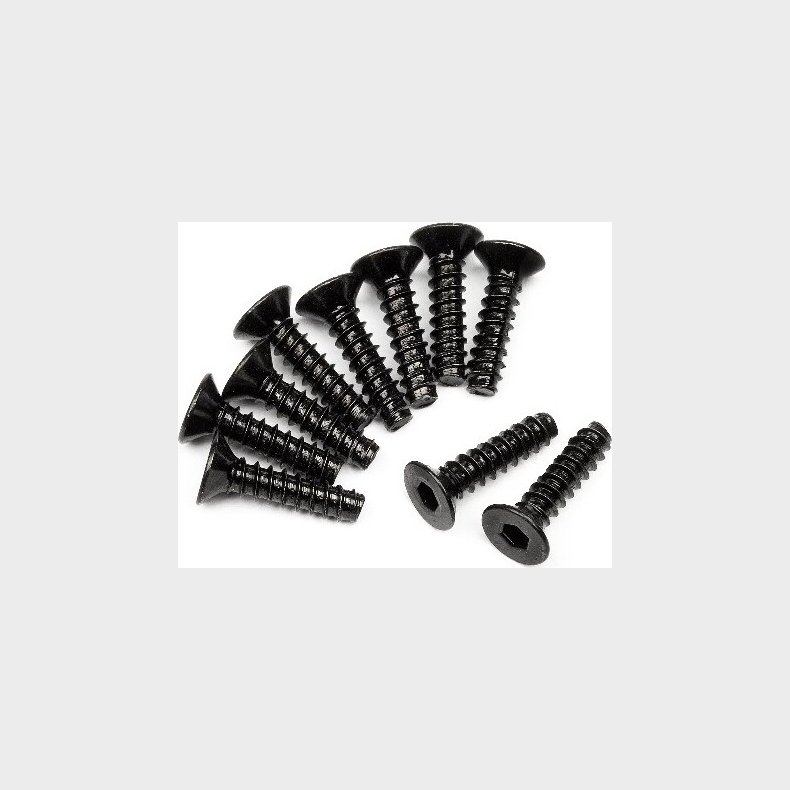 Tp. Flat Head Screw M3x12mm (hex Socket/10pcs) - Hp94305 - Hpi Racing