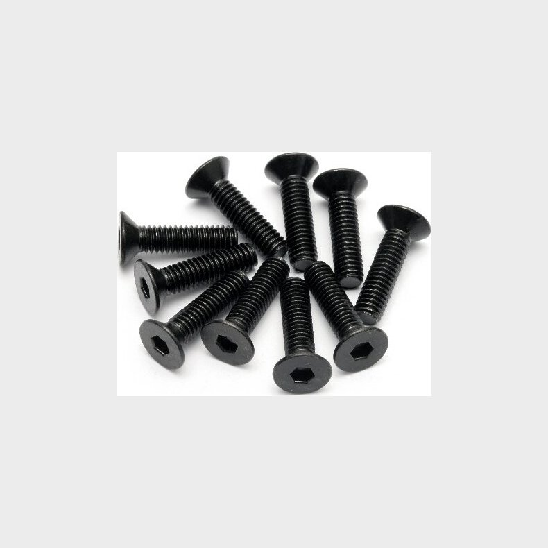 Flat Head Screw M4x15mm (hex Socket/10pcs) - Hp94531 - Hpi Racing