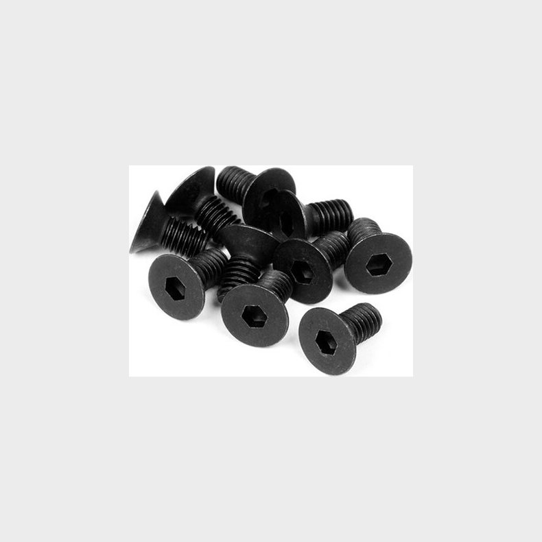 Flat Head Screw M3x6mm (hex Socket/10pcs) - Hpz081 - Hpi Racing