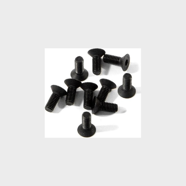 Flat Head Screw M3x8mm (hex Socket/10pcs) - Hpz082 - Hpi Racing