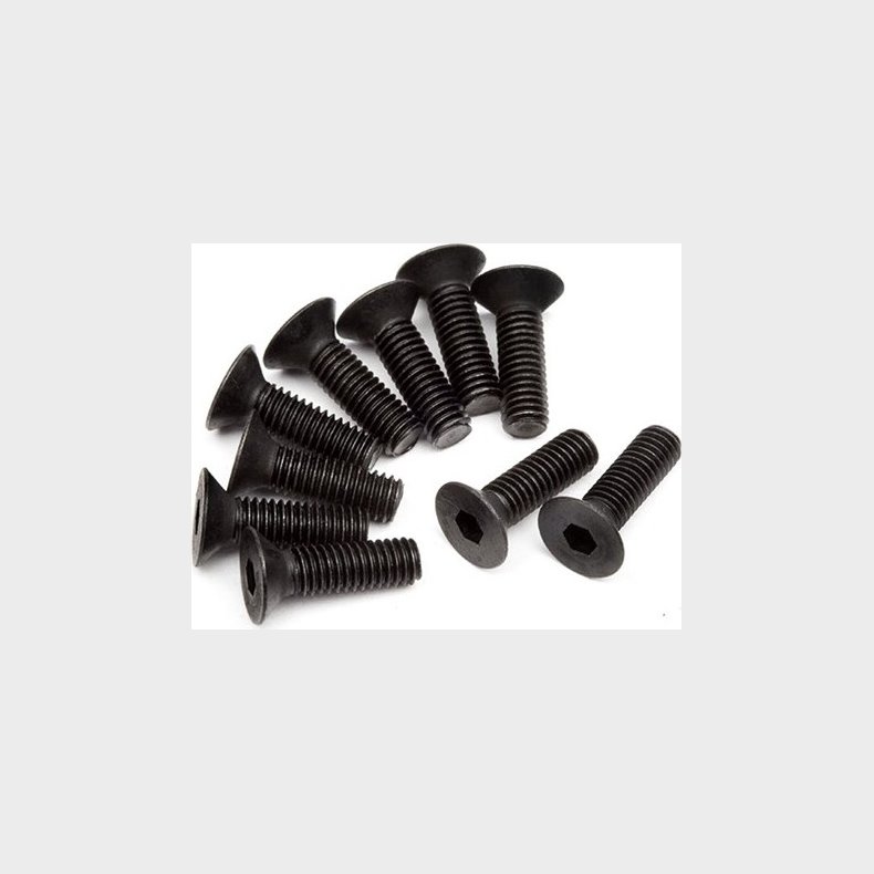 Flat Head Screw M3x10mm(hex Socket/10pcs) - Hpz083 - Hpi Racing