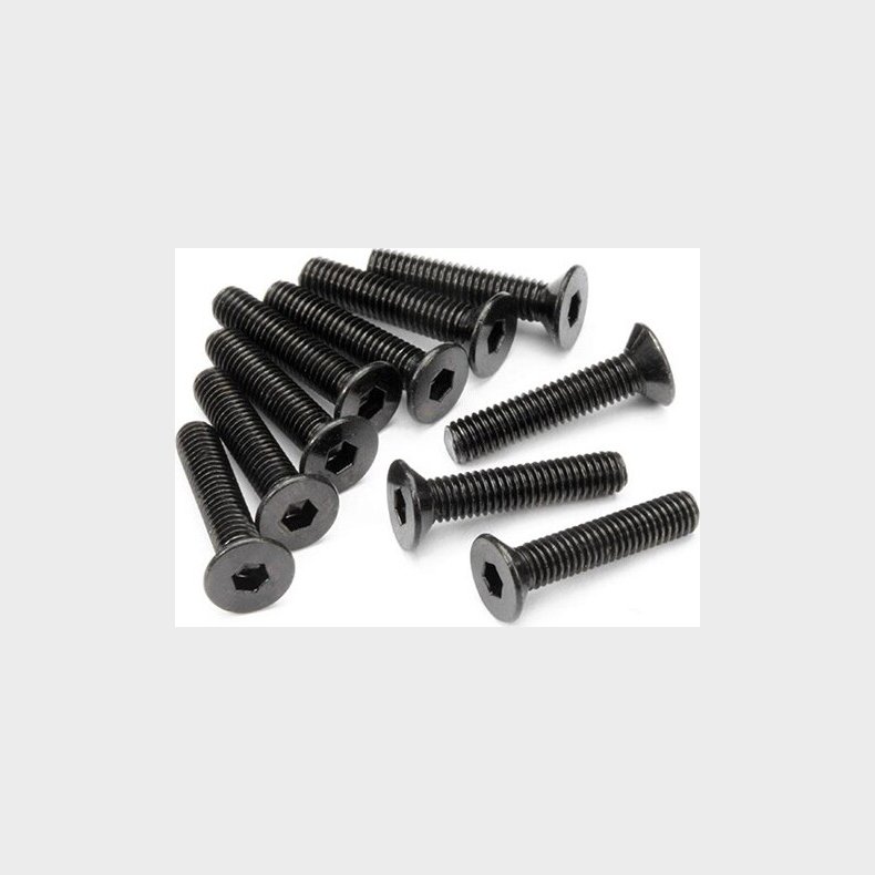 Flat Head Screw M3x15mm (hex Socket/10pcs) - Hpz085 - Hpi Racing