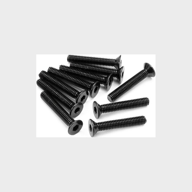 Flat Head Screw M3x18mm (hex Socket/10pcs) - Hpz086 - Hpi Racing