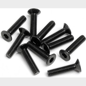 Flat Head Screw M2.5x12mm (hexsocket/10pcs) - Hpz449 - Hpi Racing