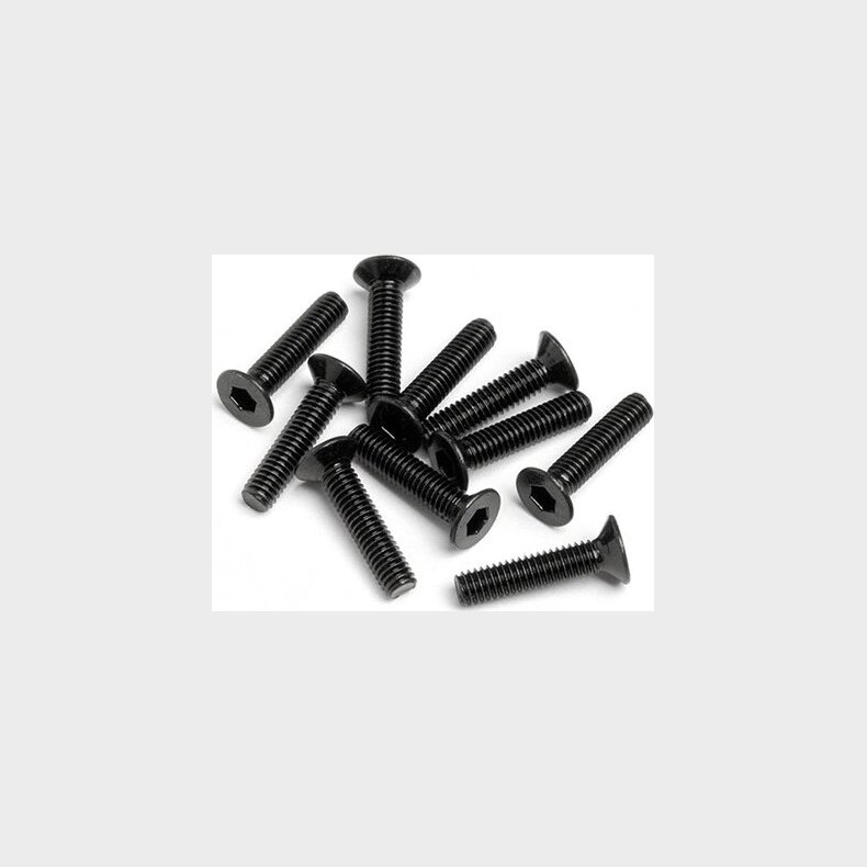 Flat Head Screw M2.5x12mm (hexsocket/10pcs) - Hpz449 - Hpi Racing